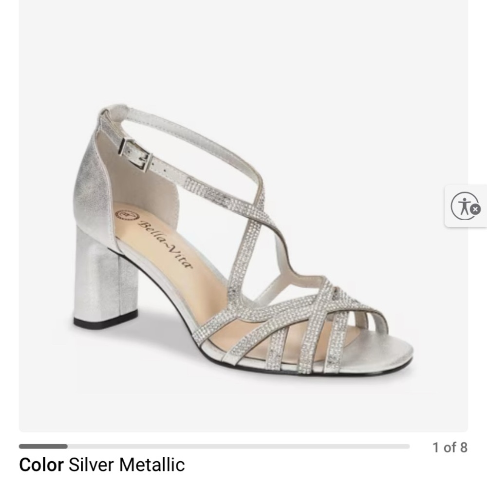 SALE!!!Bella Vita Silver Metallic Aliette NEW 6.5 M